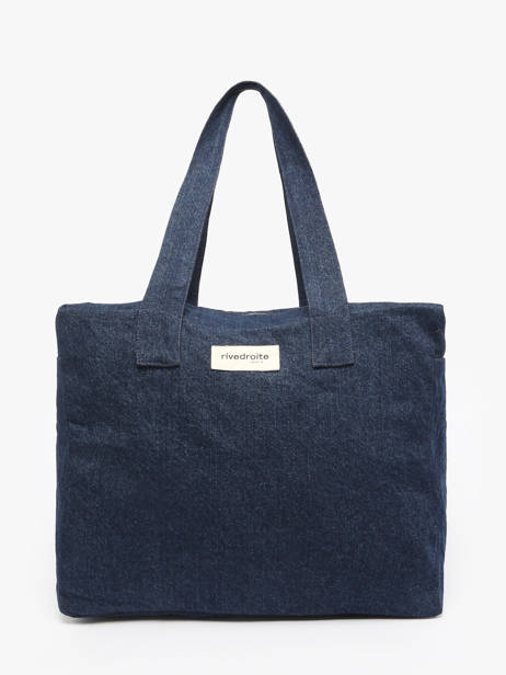 Le Sac Porté épaule A4 Célestins Coton Recyclé Rivedroite Bleu timeless CELESTIM