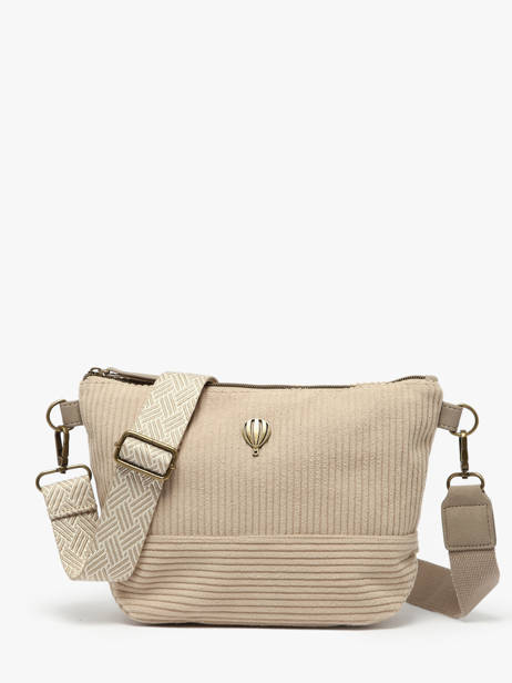 Shoulder Bag Velours Le voyage en panier Beige velours AHP239