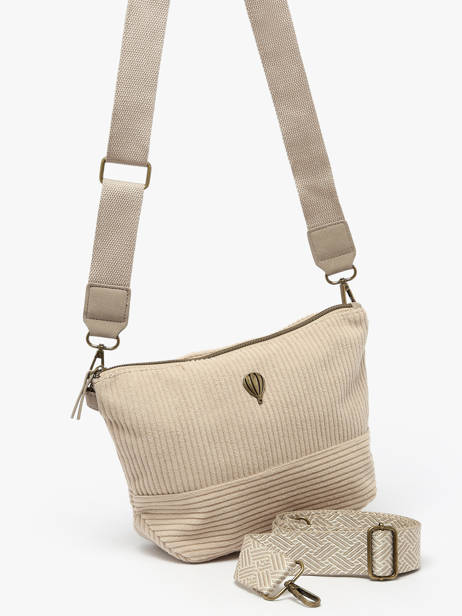 Shoulder Bag Velours Le voyage en panier Beige velours AHP239 other view 1