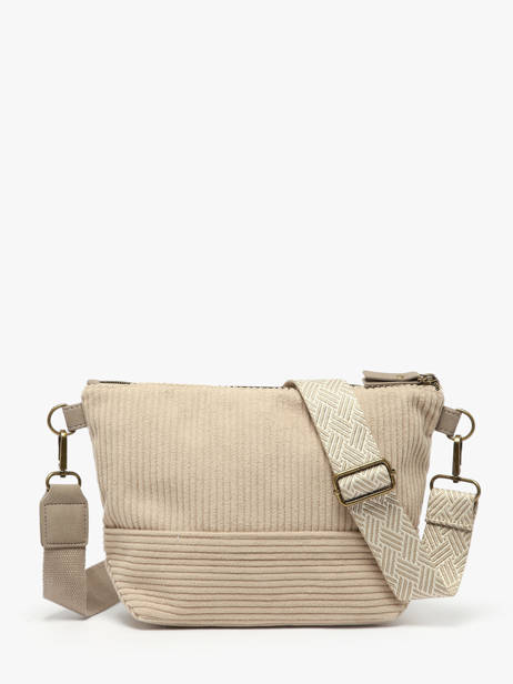 Shoulder Bag Velours Le voyage en panier Beige velours AHP239 other view 3