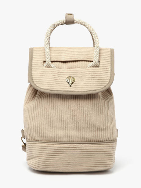 Backpack Le voyage en panier Brown velours AHP241