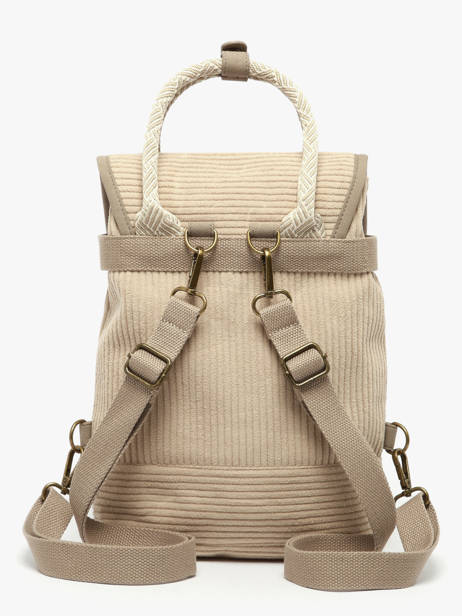 Backpack Le voyage en panier Brown velours AHP241 other view 4