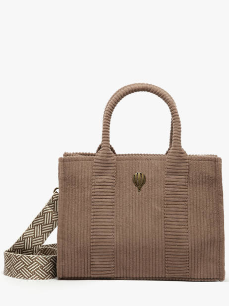 Shoulder Bag Velours Le voyage en panier Brown velours AHP242