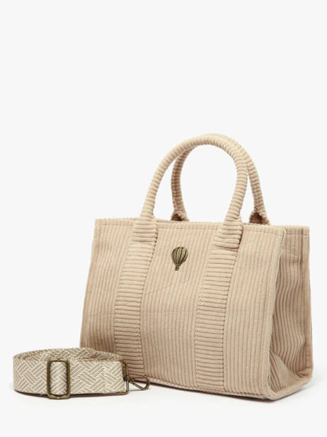 Shoulder Bag Velours Le voyage en panier Beige velours AHP242 other view 1