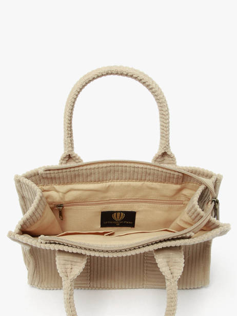 Shoulder Bag Velours Le voyage en panier Beige velours AHP242 other view 2