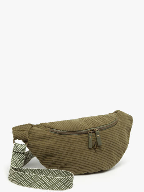 Belt Bag Le voyage en panier Green velours AHP244 other view 1