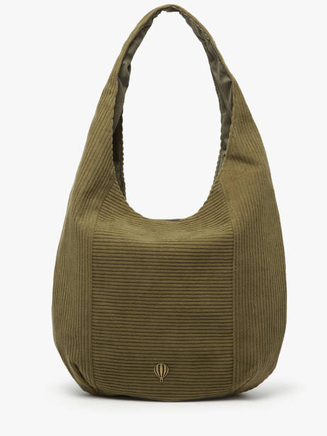 Shoulder Bag Velours Le voyage en panier Green velours AHP243