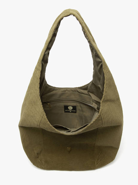 Shoulder Bag Velours Le voyage en panier Green velours AHP243 other view 3