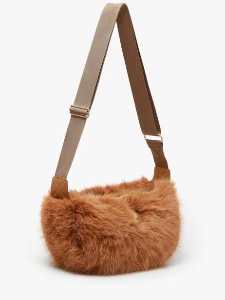 Shoulder Bag Doudou Fur Le voyage en panier Brown doudou AHP261 other view 1