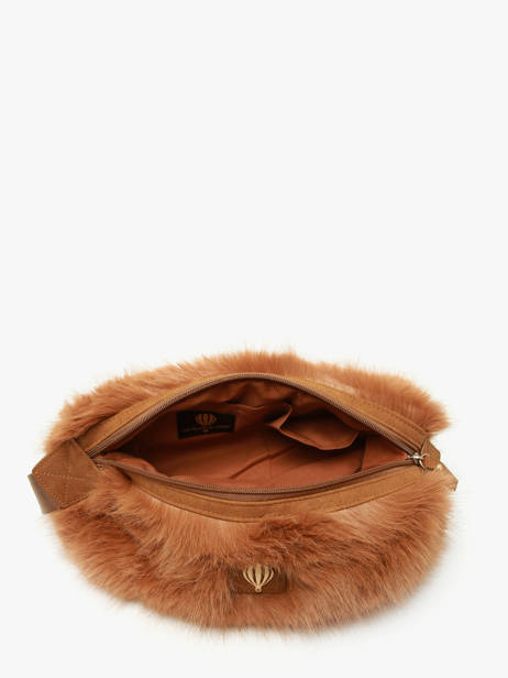 Shoulder Bag Doudou Fur Le voyage en panier Brown doudou AHP261 other view 3