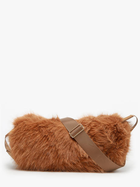 Shoulder Bag Doudou Fur Le voyage en panier Brown doudou AHP261 other view 4