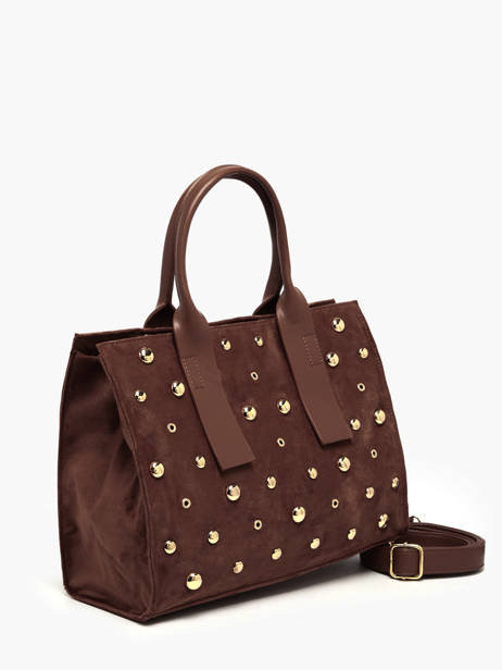 A4 Size Satchel Stud David jones Brown stud CM7868 other view 1
