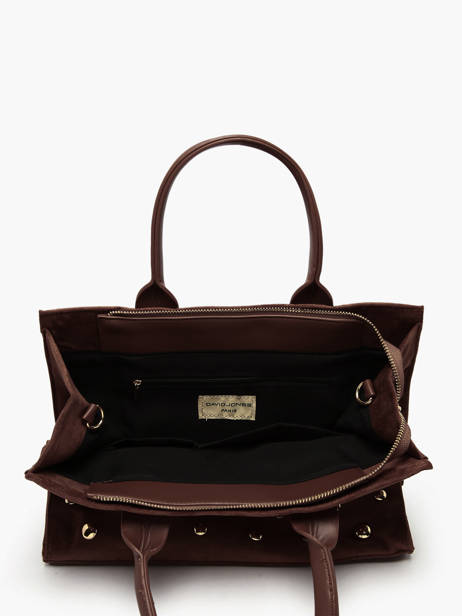 A4 Size Satchel Stud David jones Brown stud CM7868 other view 2