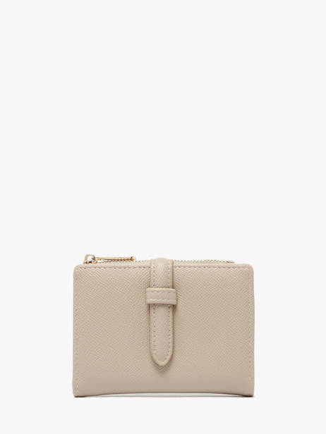 Coin Purse With Card Holder David jones Beige saffiano P163
