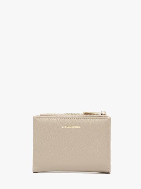 Coin Purse With Card Holder David jones Beige saffiano P163 other view 2