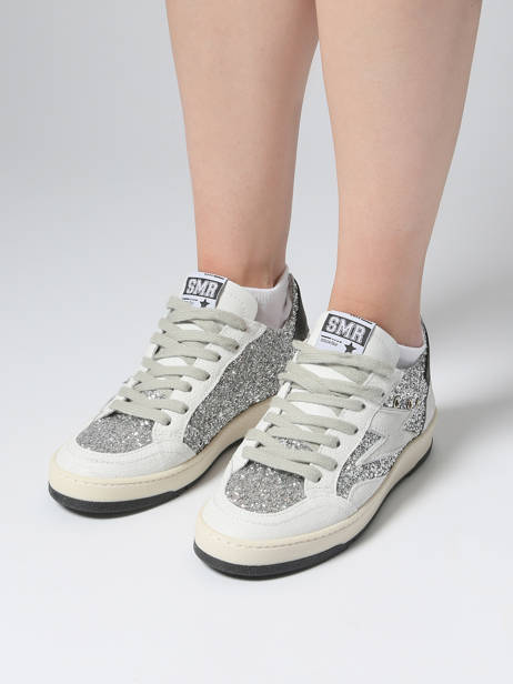 Sneakers En Cuir Semerdjian Argent women DANY vue secondaire 1