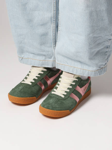 Sneakers Elan Glitz In Leather Gola Green women CLB790 other view 1