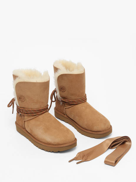 Bottines En Cuir Ugg Marron women 1171530 vue secondaire 2