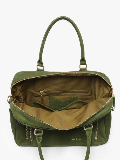 Shopping Bag Vintage Leather Nat et nin Green vintage MACY other view 2