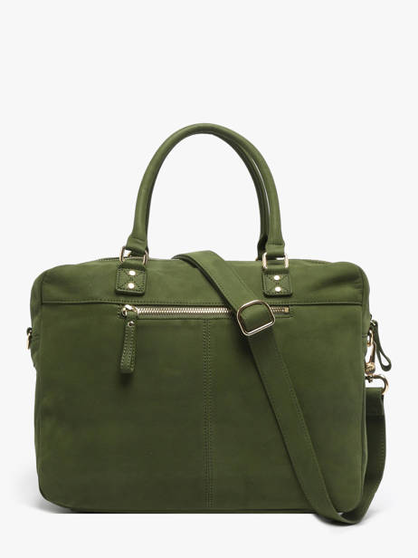 Shopping Bag Vintage Leather Nat et nin Green vintage MACY other view 3