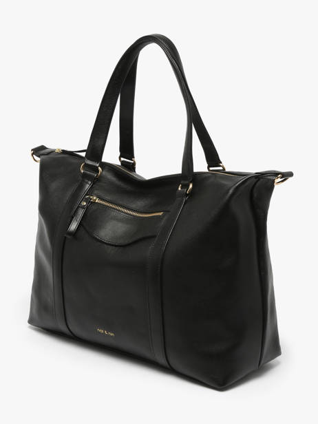 Shoulder Bag Vintage Leather Nat et nin Black vintage THYLANE other view 1
