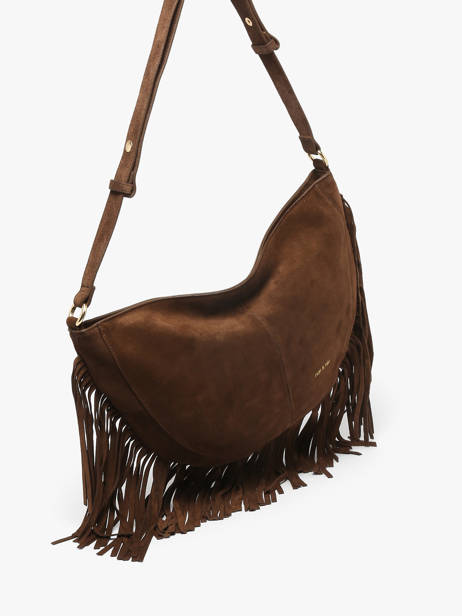 Leather Rodeo Fringe Shoulder Bag Nat et nin Brown vintage RODEOFRA other view 1