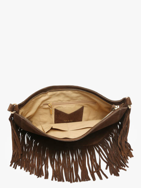 Leather Rodeo Fringe Shoulder Bag Nat et nin Brown vintage RODEOFRA other view 2