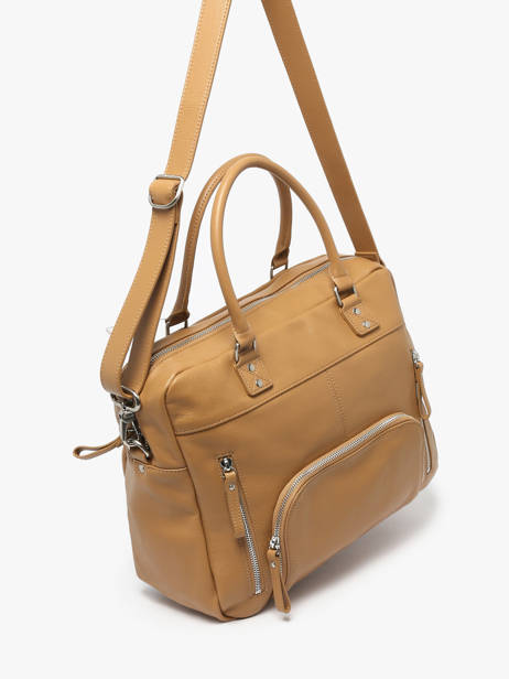 Sac Macy Cuir Nat et nin Beige vintage MACY vue secondaire 2