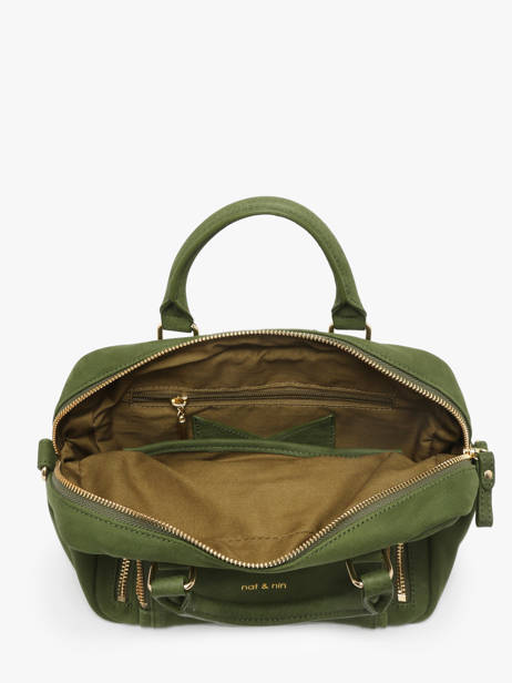 Leather Baby Macy Crossbody Bag Nat et nin Green vintage BABYMACY other view 2