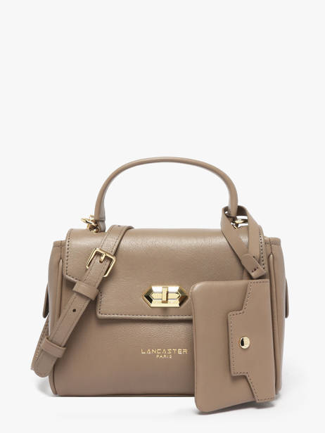 Shoulder Bag Mademoiselle Grace Leather Lancaster Beige mademoiselle grace 101