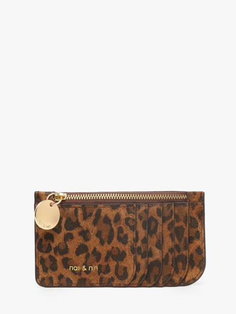 Porte-monnaie Alix Cuir Nat et nin Marron vintage ALIX