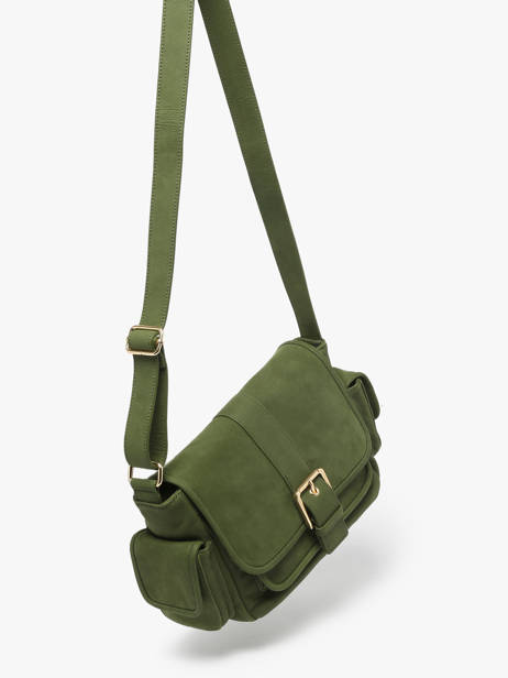 Leather Joy Shoulder Bag Nat et nin Green vintage JOY other view 1