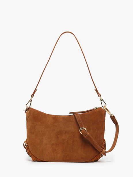 Leather Lune Fringe Bag Nat et nin Brown vintage FRA other view 3