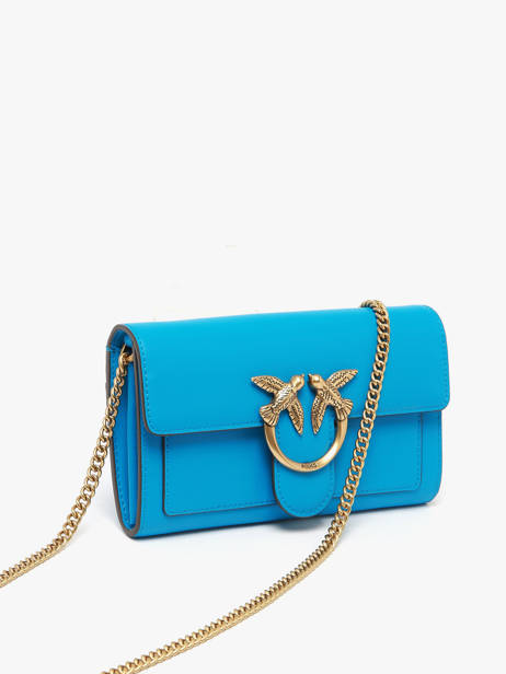 Sac Bandoulière Love Bag Icon Cuir Pinko Bleu love bag icon A0F1 vue secondaire 1