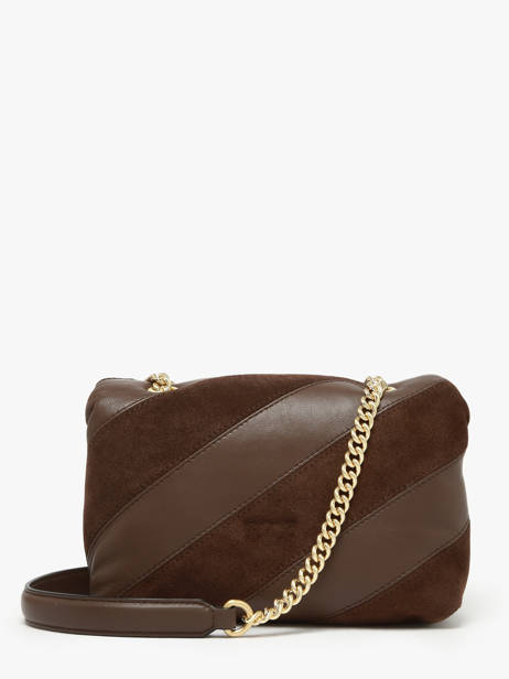Crossbody Bag Love Bag Puff Pinko Brown love bag puff A2JY other view 3