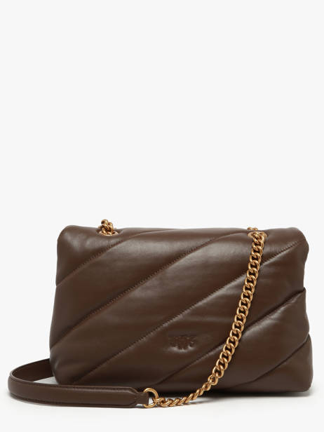 Cross Body Tas Love Bag Puff Leather Pinko Brown love bag puff A0F2 other view 3