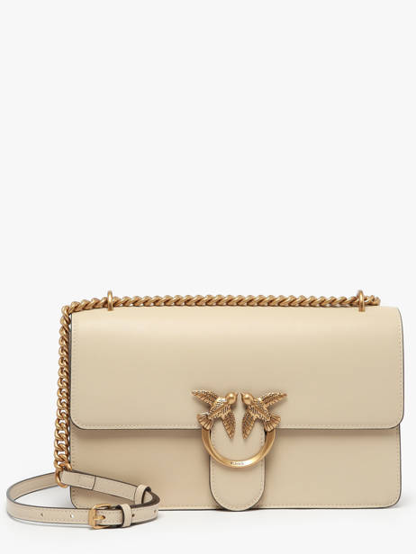 Shoulder Bag Love Bag Icon Leather Pinko Beige love bag icon A0F1