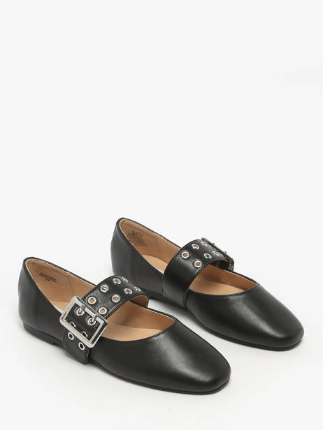 Ballerinas With Straps In Leather Steve madden Black women 11004770 other view 1
