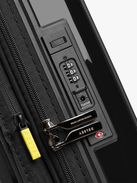 Expandable Cabin Luggage Delsey Black lutece 3802801 other view 1