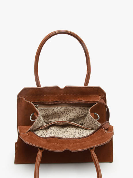 Satchel Velvet Miniprix Brown velvet F7510 other view 2