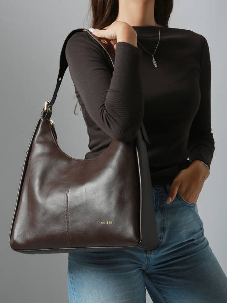 Supple Leather Tina Shoulder Bag Nat et nin Brown vintage TINA other view 1