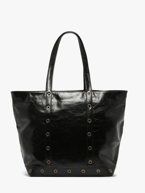 Medium Leather Le Cabas Shoulder Bag Vanessa bruno Black cabas cuir 82V40378 other view 4