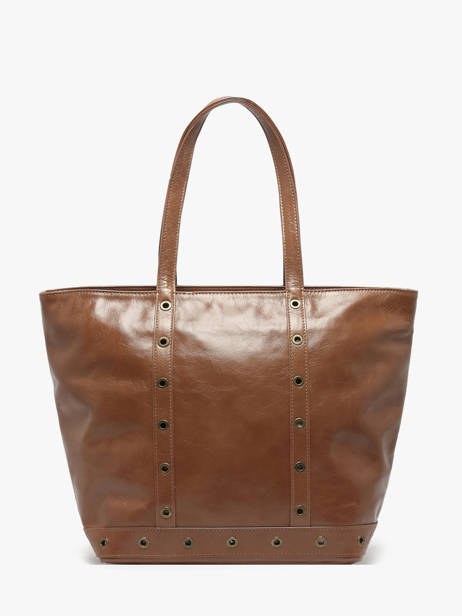 Medium Leather Le Cabas Shoulder Bag Vanessa bruno Brown cabas cuir 82V40378