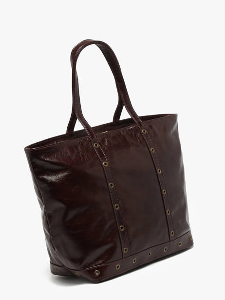 Small Leather Le Cabas Tote Bag With Strap Vanessa bruno Brown cabas cuir 82V40409 other view 2