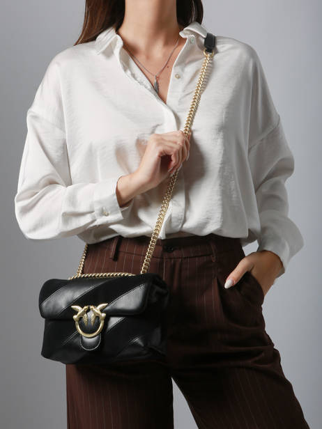 Shoulder Bag Love Bag Puff Leather Pinko Black love bag puff A2JY other view 1