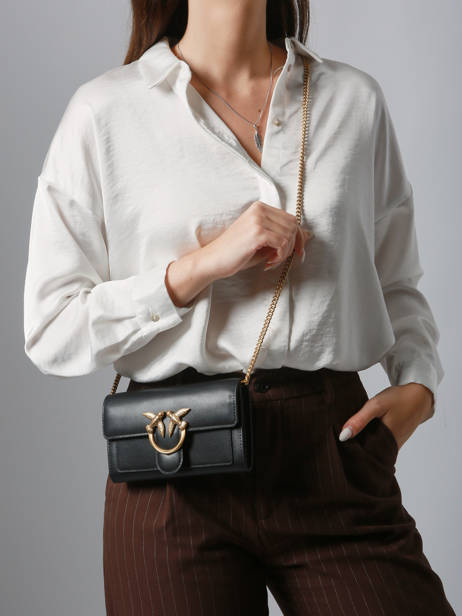Crossbody Bag Love Bag Icon Leather Pinko Black love bag icon A0F1 other view 1