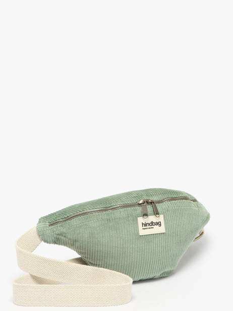 Sac Banane Hindbag Vert velours V vue secondaire 2