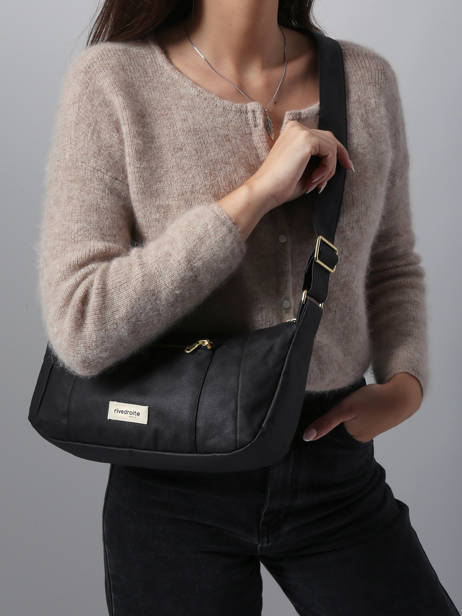Shoulder Bag Waxed Cotton Rivedroite Black waxed CHARIWAX other view 1