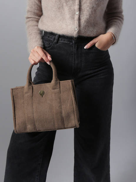 Shoulder Bag Velours Le voyage en panier Brown velours AHP242 other view 1