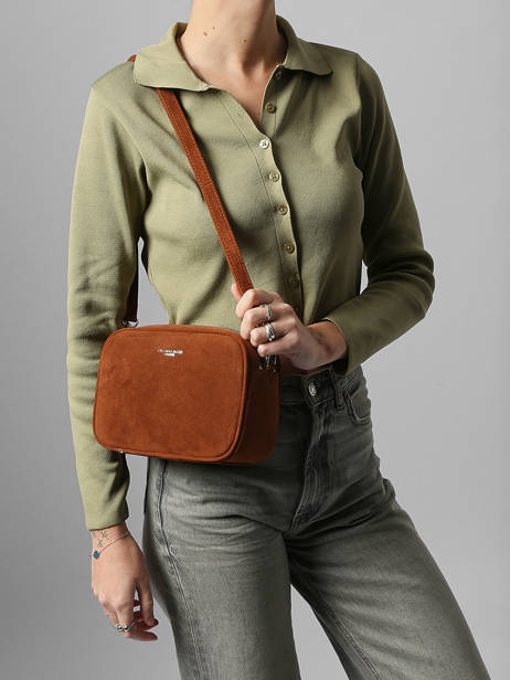 Shoulder Bag Velvet Miniprix Brown velvet F7511 other view 1